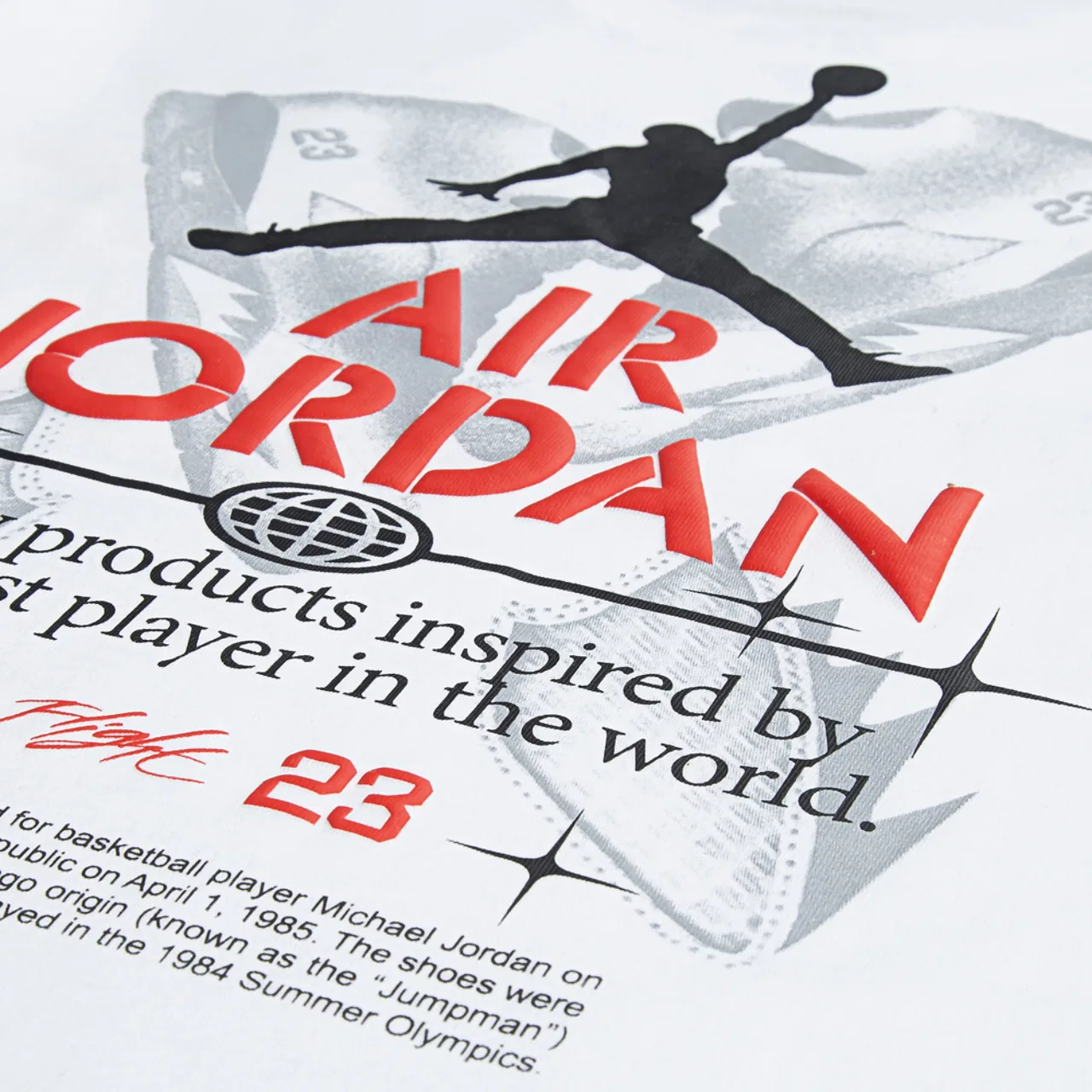 Футболка для мальчиков AJ5 Fire Red Tour Jordan, черный/белый — фото 4
