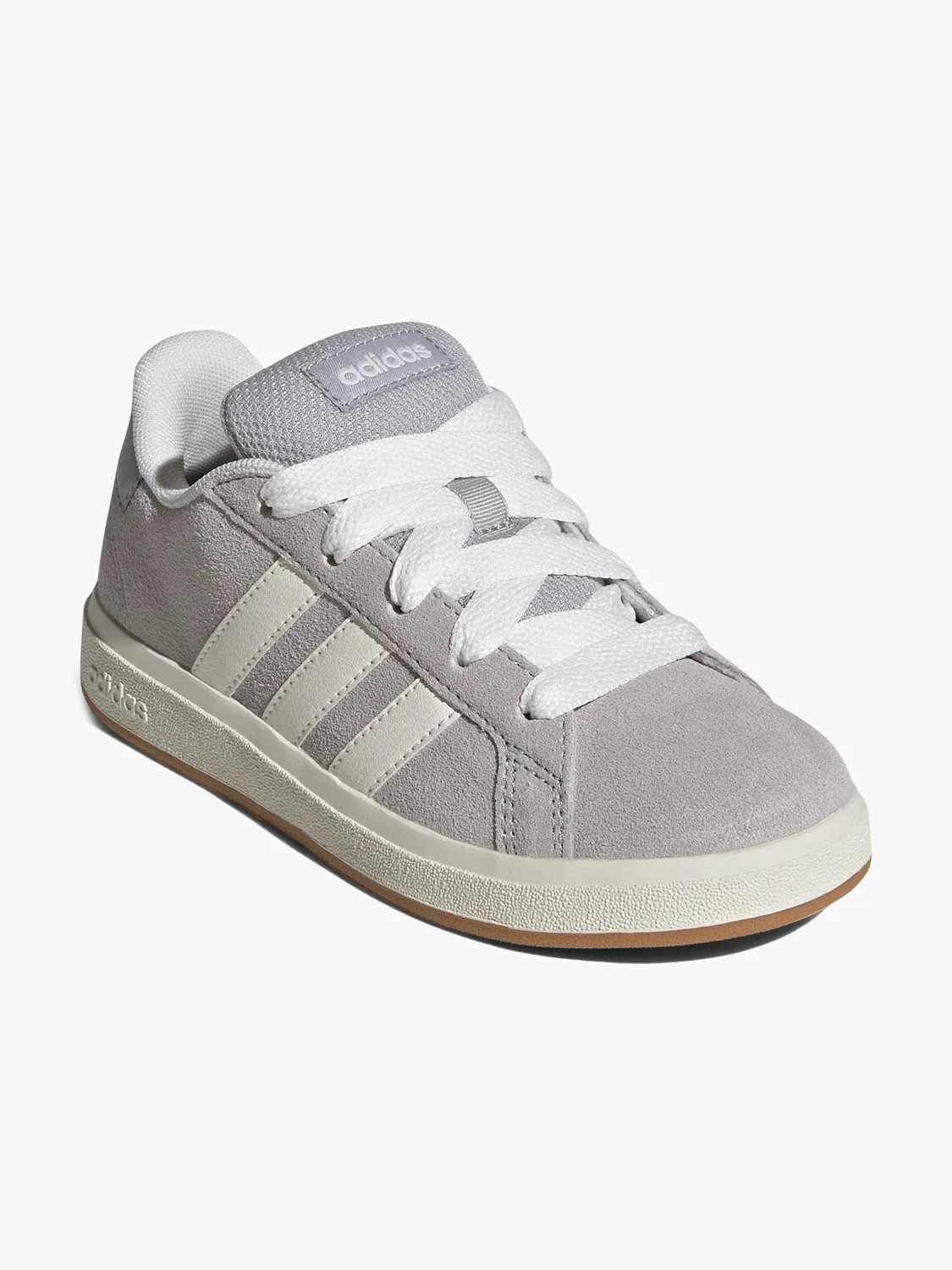 Детские кроссовки с классическим дизайном Adidas Grand Court 00S K, серый — фото 2