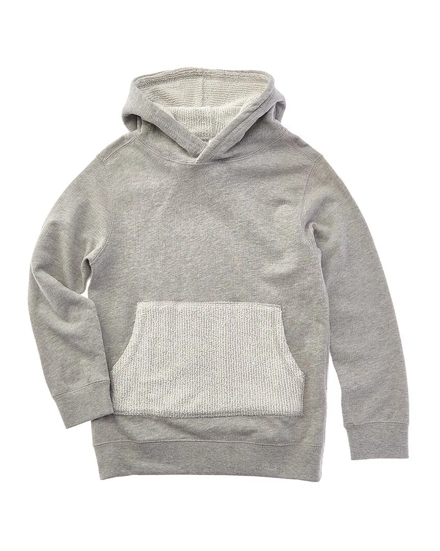 Детское худи с кенгуру-карманом Reversible Hoodie Threads 4 Thought, серый — фото 2