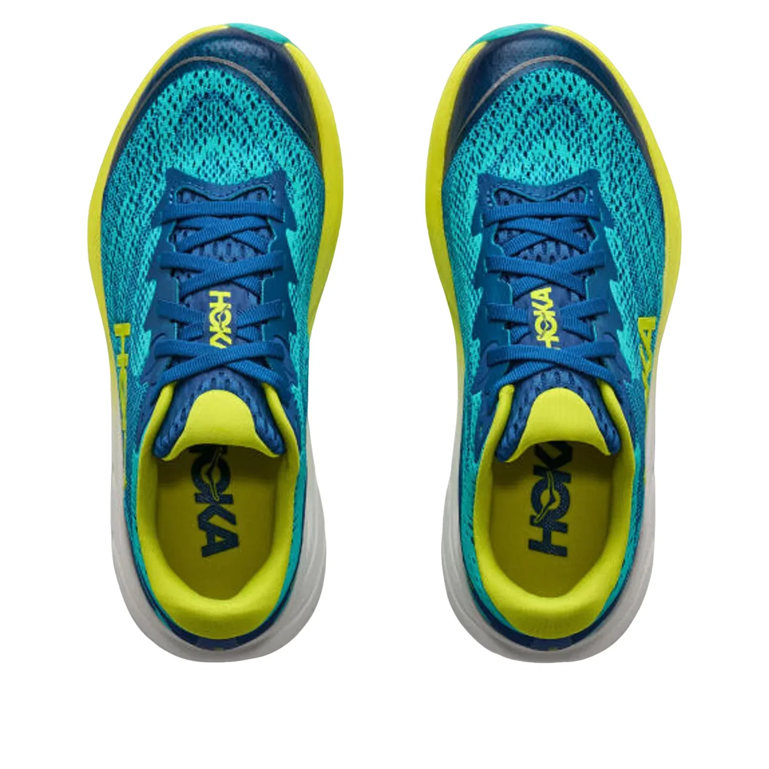 Детские кроссовки с сетчатым верхом Rincon 4 'Electric Aqua Neon Dragonfruit' HOKA ONE ONE, Electric Aqua/Neon Dragonfruit — фото 3