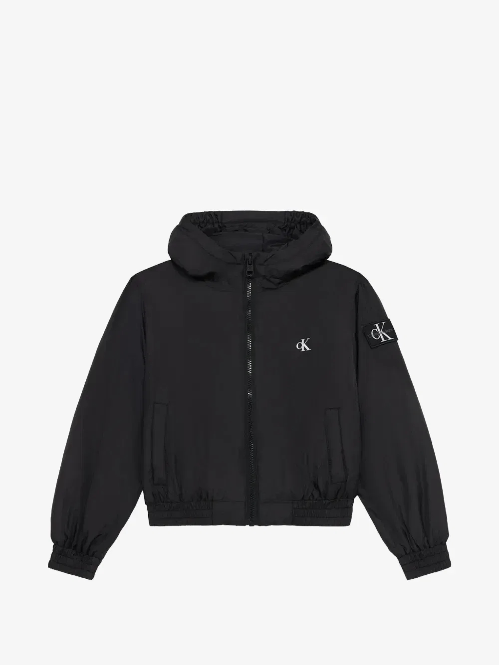 Куртка с капюшоном и нашивкой-логотипом Calvin Klein Kids, черный