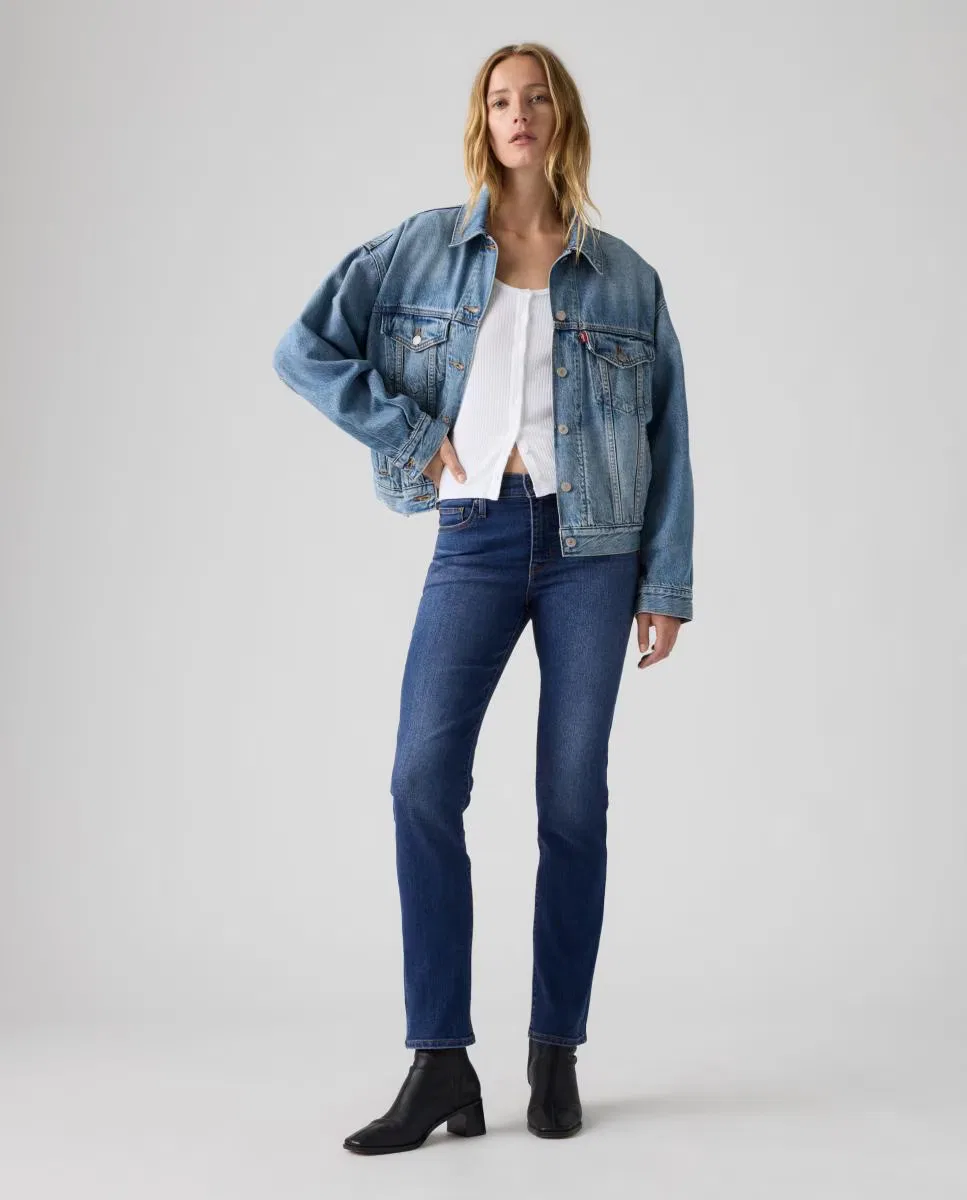 Женское узкие джинсы со средней посадкой, Vaquero Recto 312 Shaping Slim, Levi's, Azul índigo — фото 4