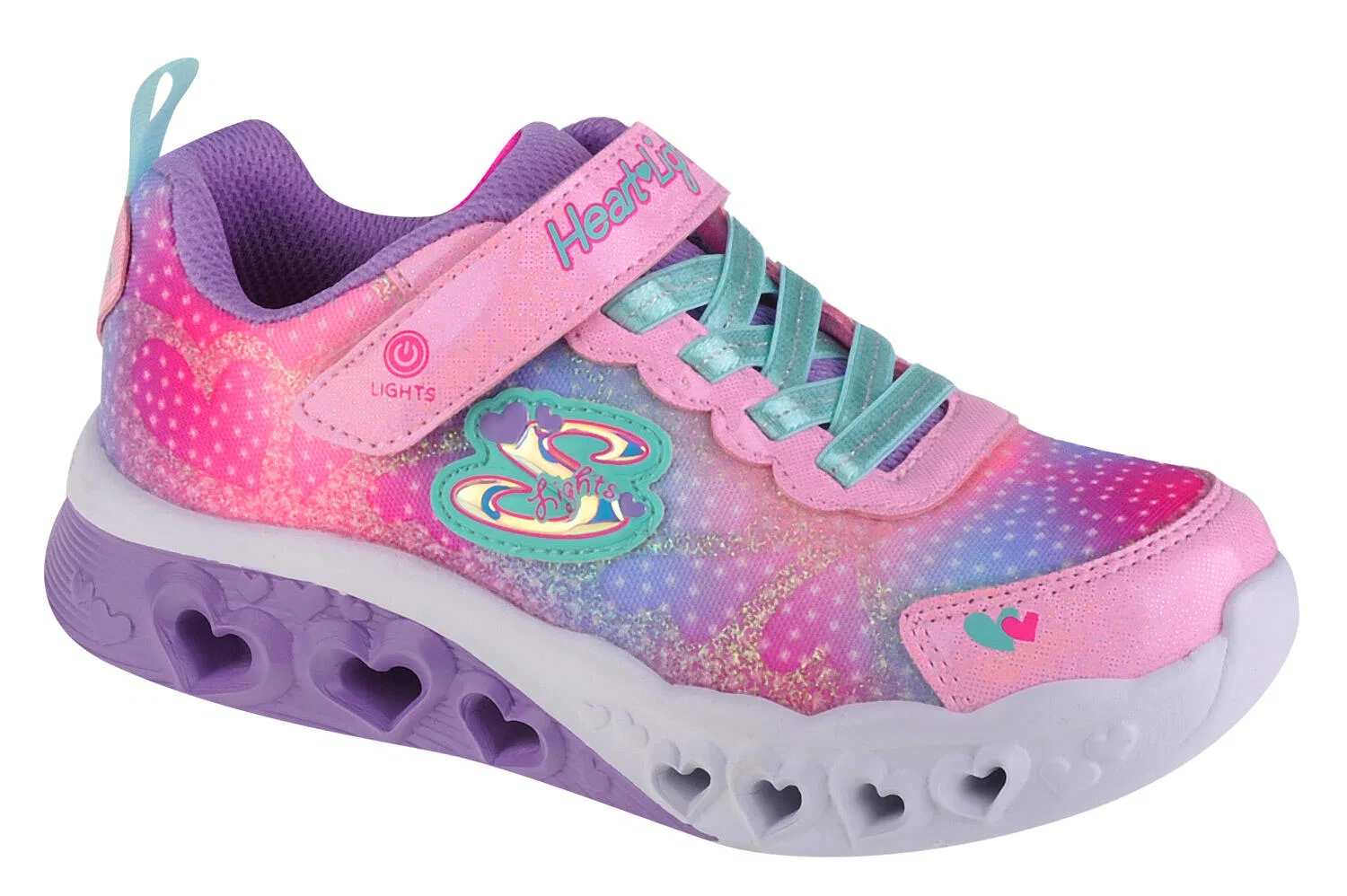 Детские кроссовки для девочек Flutter Heart Lights Skechers, Rosa
