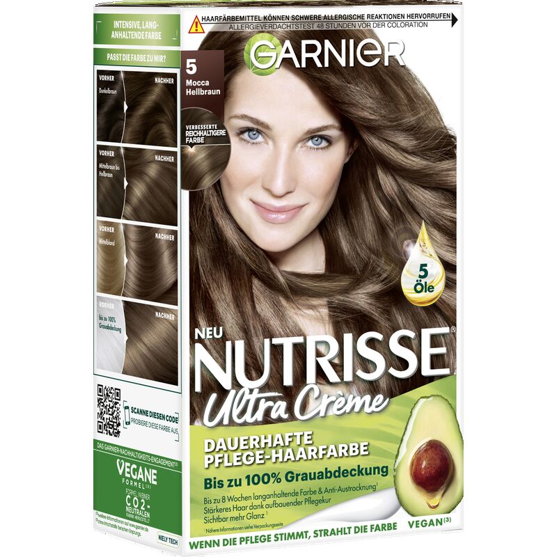 

Краска для волос Ultra Crème Permanent Care 5 Мокко Светло-коричневый Garnier, 1 шт.