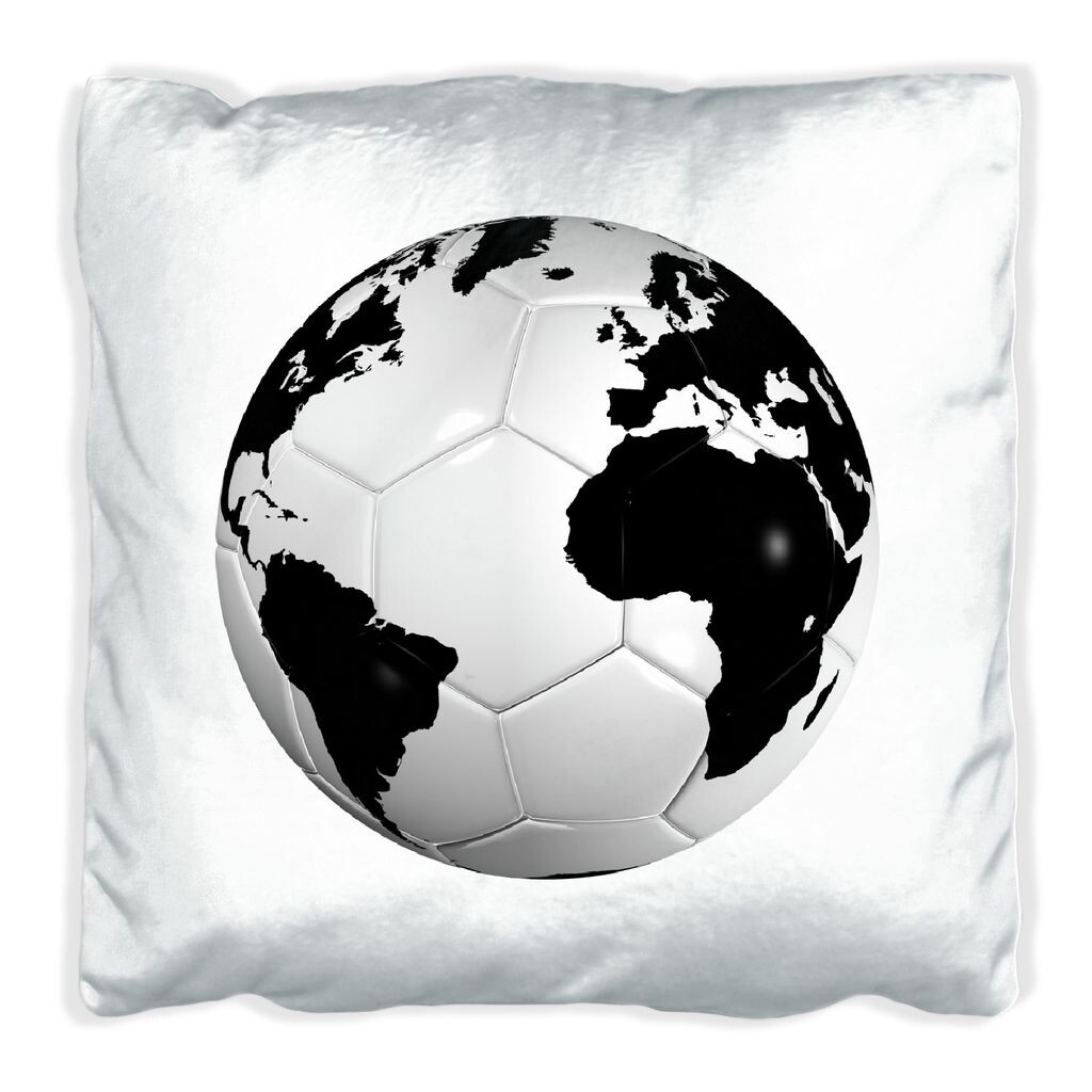 

Подушка Wallario Premium, мягкая поверхность, с мотивом Planet Football, размер: 60 x 60 см, с белой спинкой