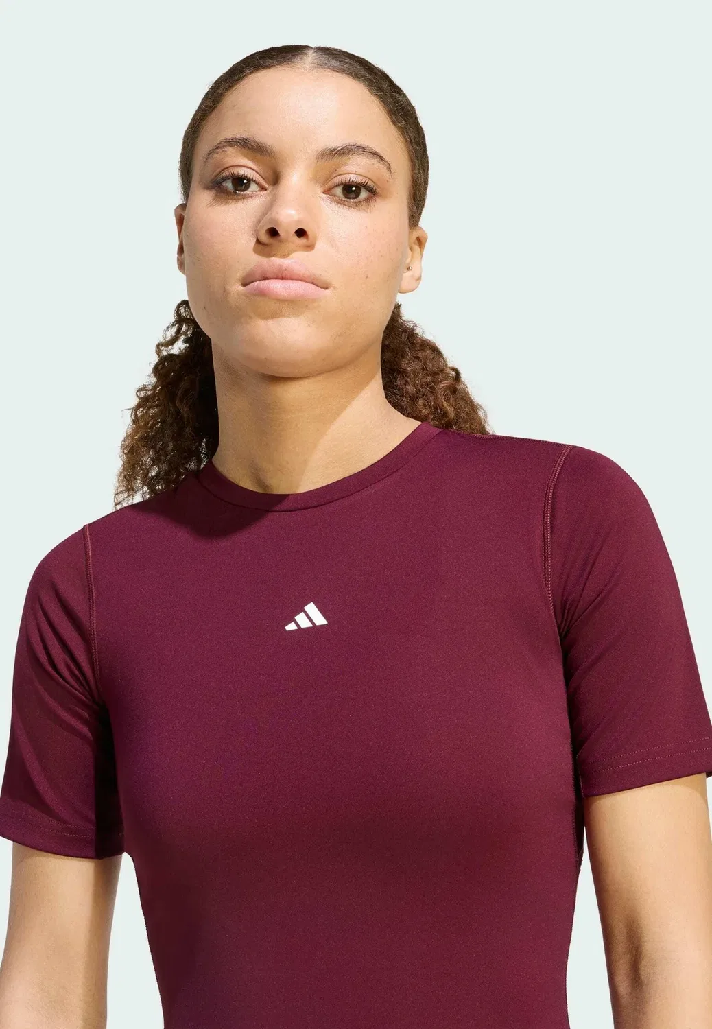 Тренировочная футболка Techfit - базовая футболка Adidas Performance, Maroon — фото 3