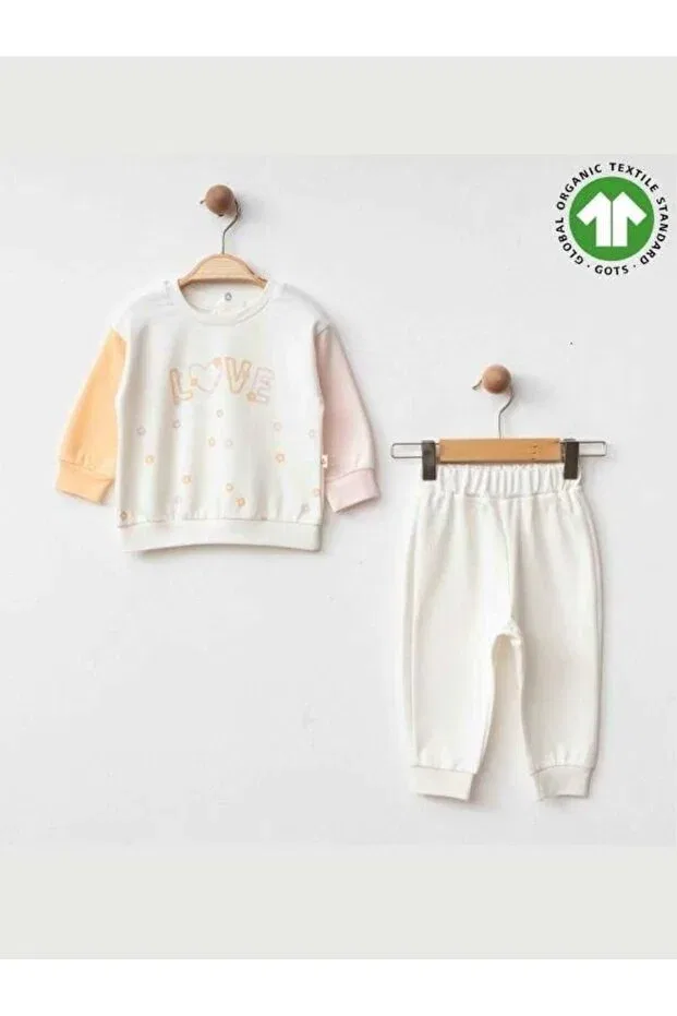 Детский спортивный костюм для девочек с принтом Love Written Zekids, Colored