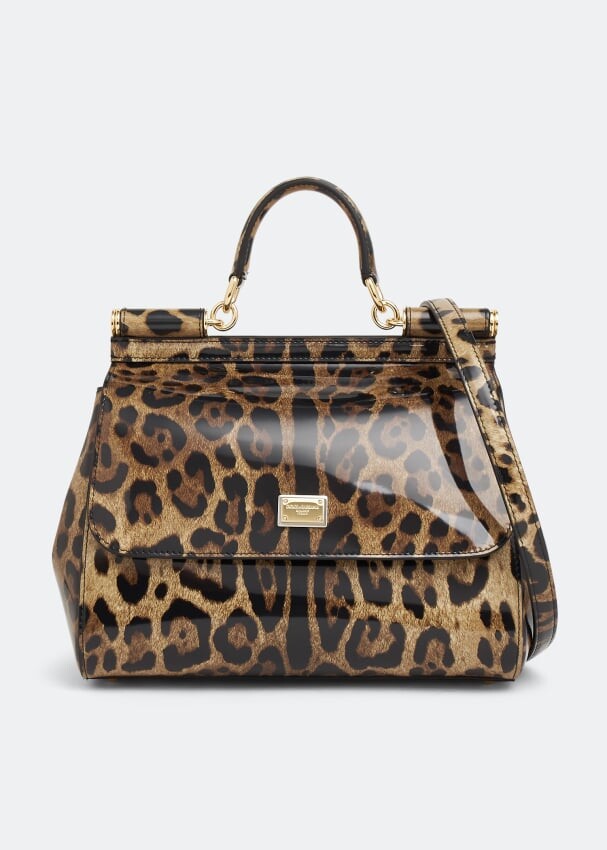 

Сумка DOLCE&GABBANA Kim Sicily medium top-handle bag, животный принт