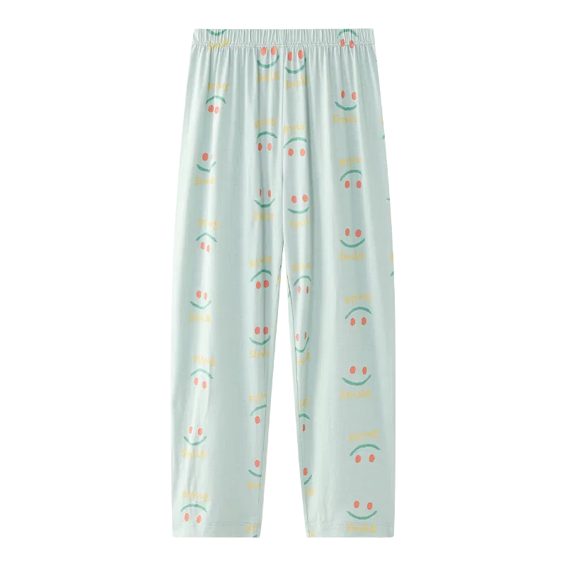 Детские пижамные штаны из бамбукового хлопка Red bean, Mint Green