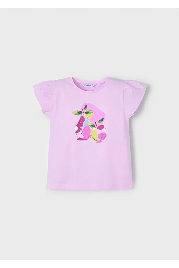Детская футболка для девочек с принтом Summer Girl's Printed T-Shirt Mayoral, Pink