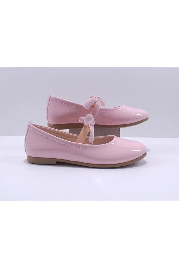 Детские балетки для девочек с бантом Kidimo, Pink