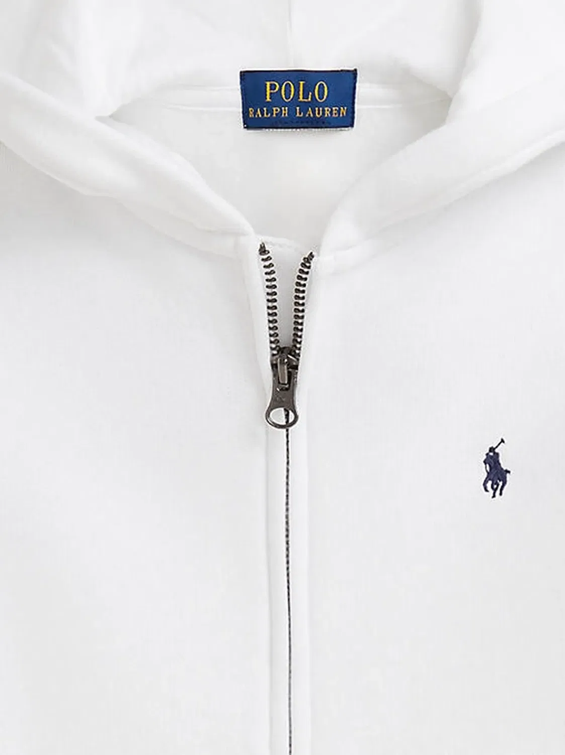 Флисовая толстовка на молнии белая Polo Ralph Lauren, белый — фото 2