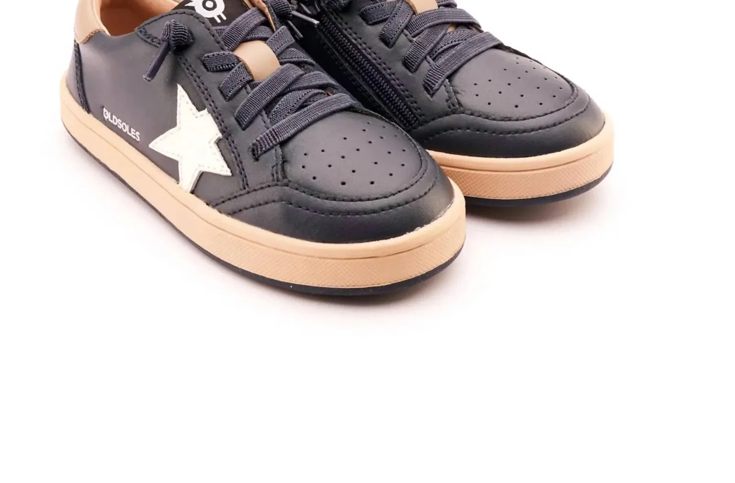 Детские кроссовки низкие с перфорацией Platinum Runner Low Top Sneaker Old Soles, темно-синий — фото 2