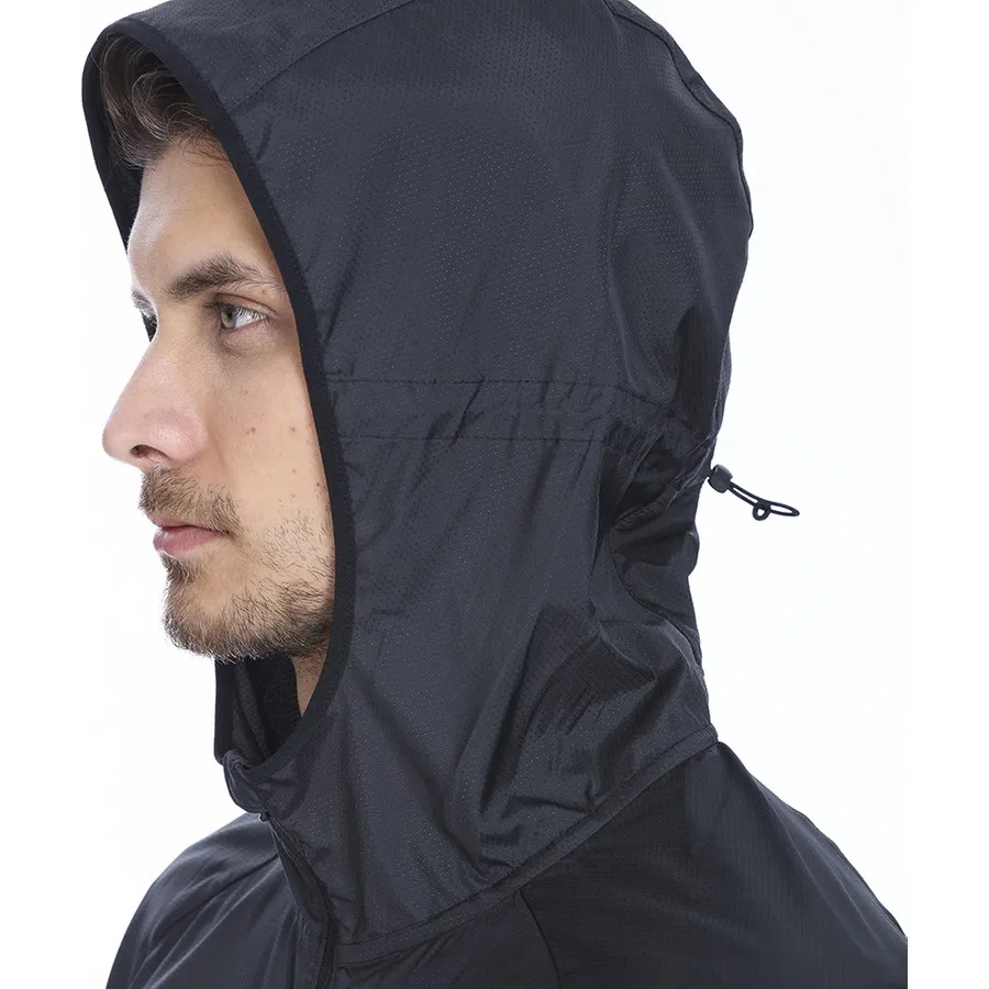 Мужская ветровка Nike Essential с капюшоном, Черный — фото 4