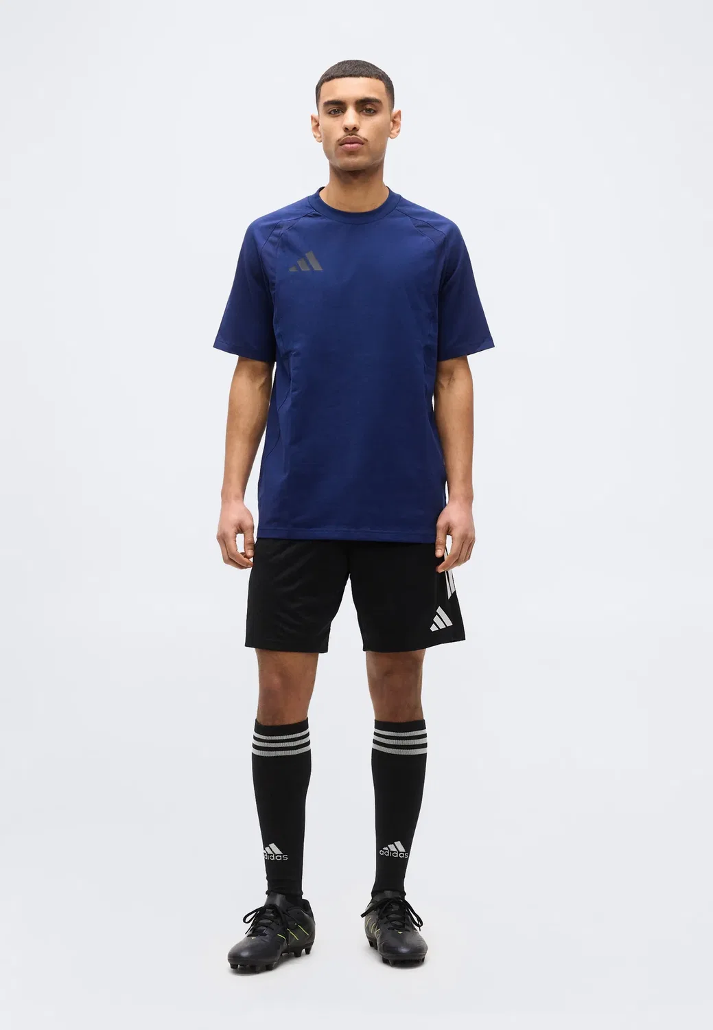 Футболка Tiro travel - спортивная футболка Adidas Performance, Team Navy Blue 2/Black — фото 2