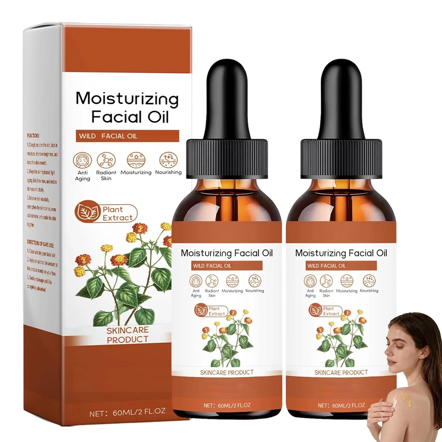 Масло для лица Paracress Facial Oil, 2 шт, 60 мл Generic