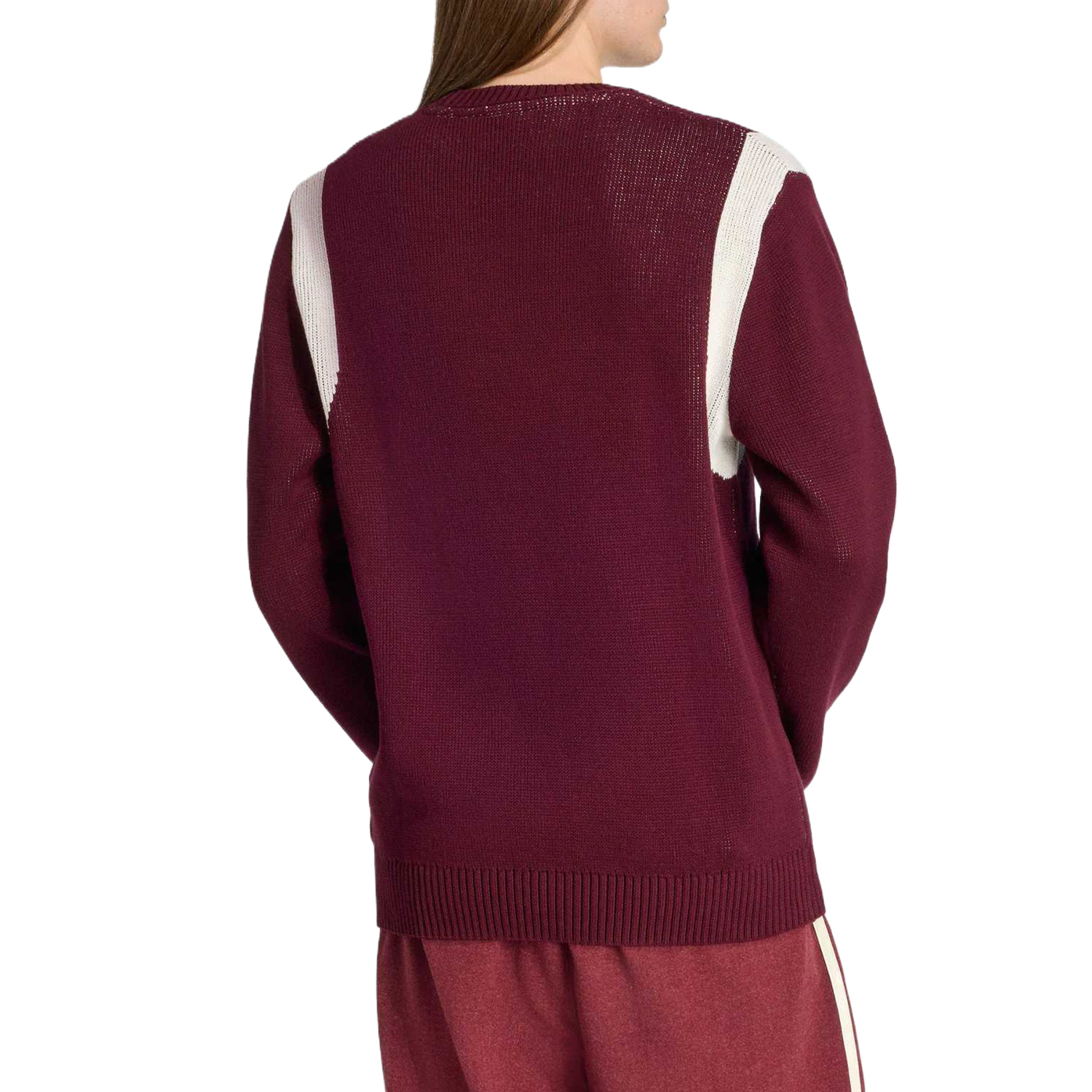 Вязаный джемпер мужской Adidas Originals, Burgundy — фото 4
