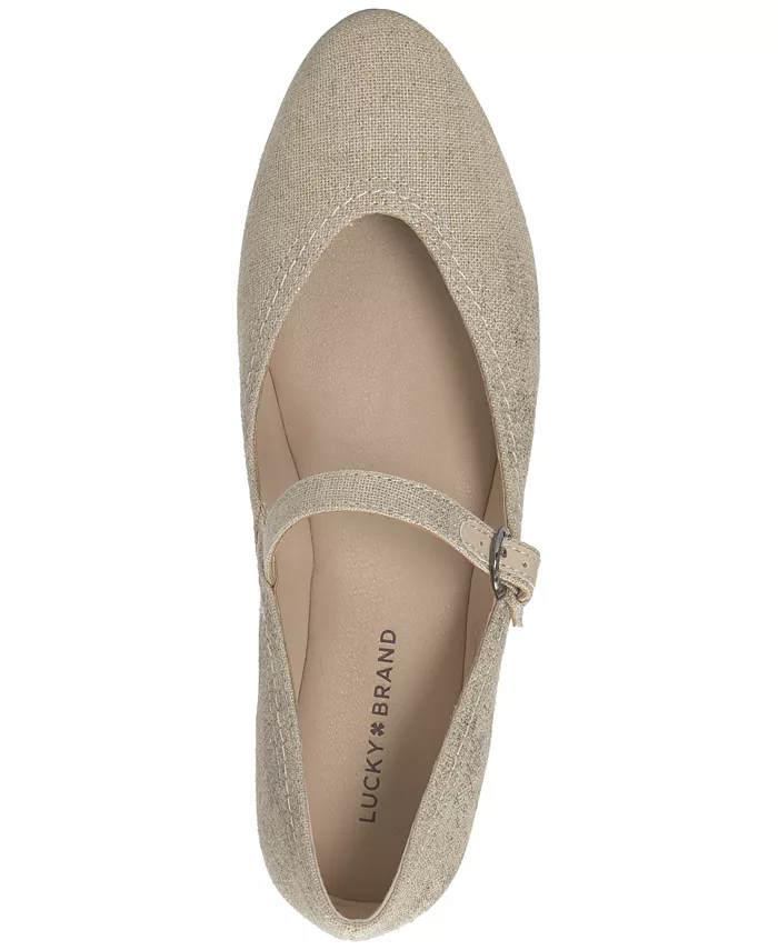 Женские балетки Cyrena Mary Jane Lucky Brand, коричневый/бежевый — фото 4