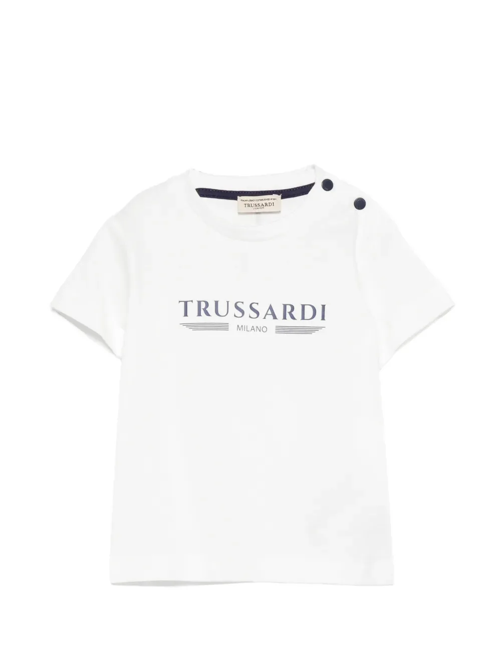 Футболка на пуговицах TRUSSARDI JUNIOR, белый