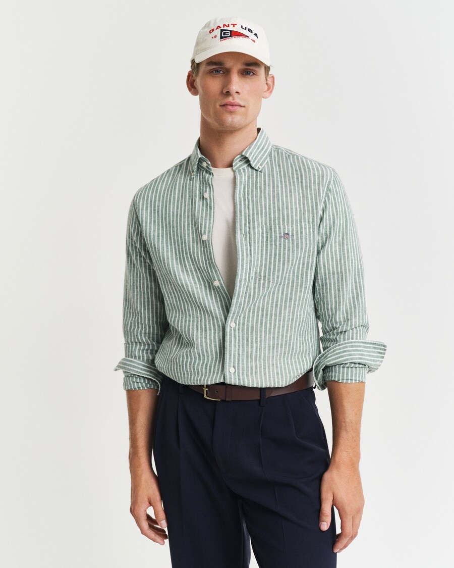 

Рубашка на пуговицах классического кроя GANT, цвет Jade