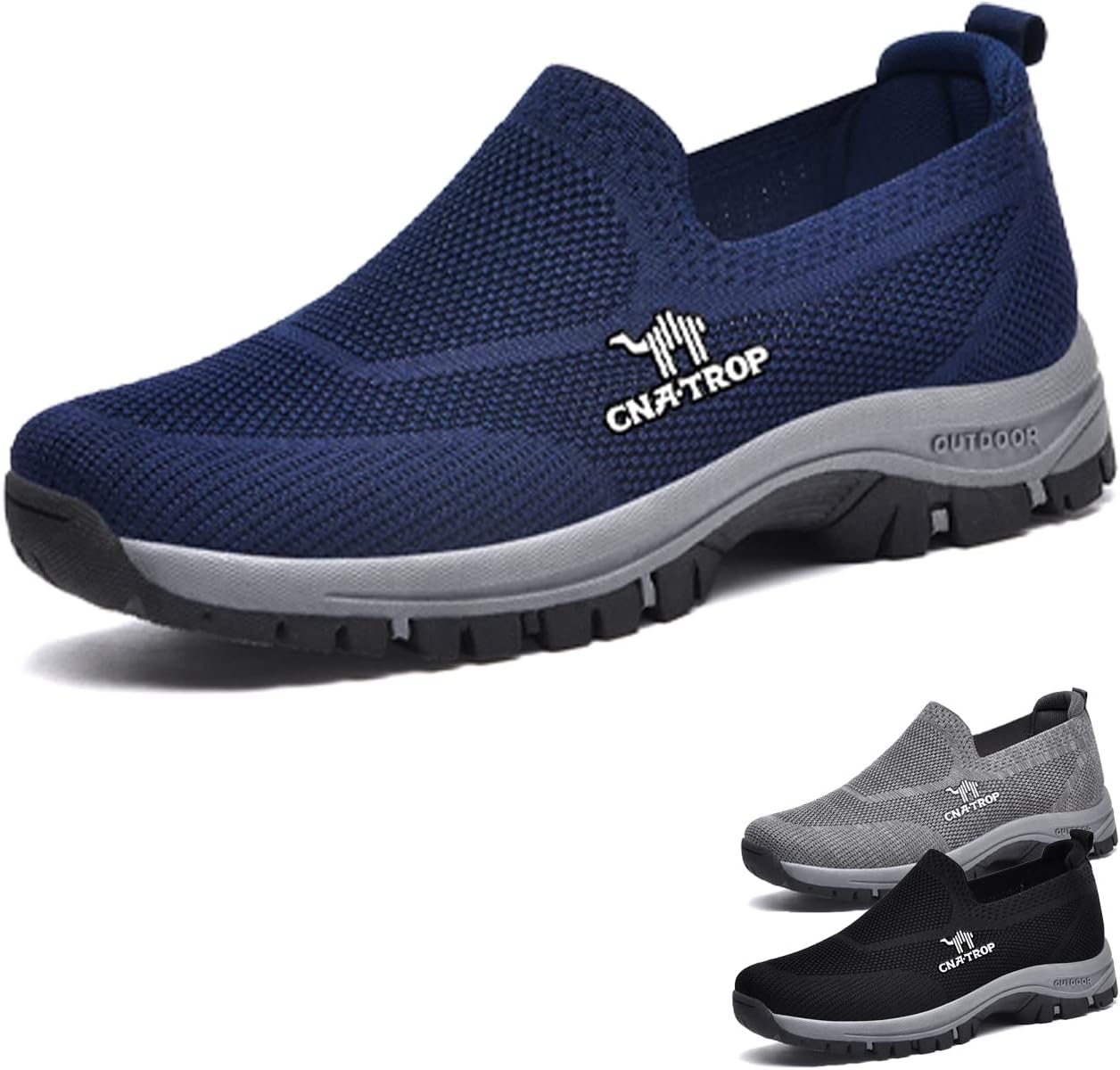 

Мужские слипоны Lymphvity из дышащей сетки, ортопедические, с платформой и скрытой танкеткой, легкие кроссовки для ходьбы и походов, с нескользящей мягкой подошвой и поддержкой свода стопы, повседневные кеды в стиле 'dad sneakers', синий