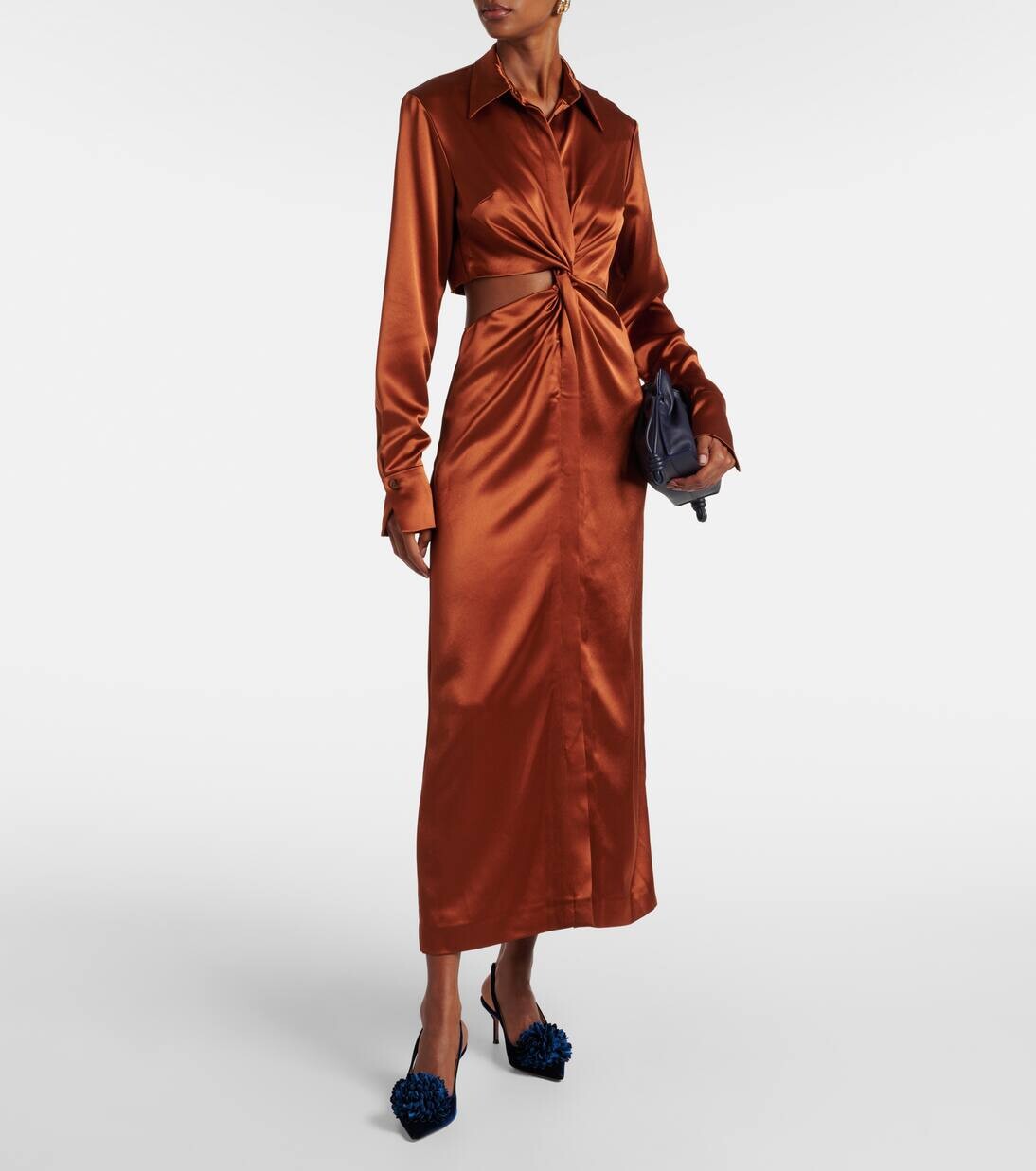 Туфли-лодочки с открытой пяткой Couturier 65 из бархата Aquazzura, цвет paris blue — фото 2
