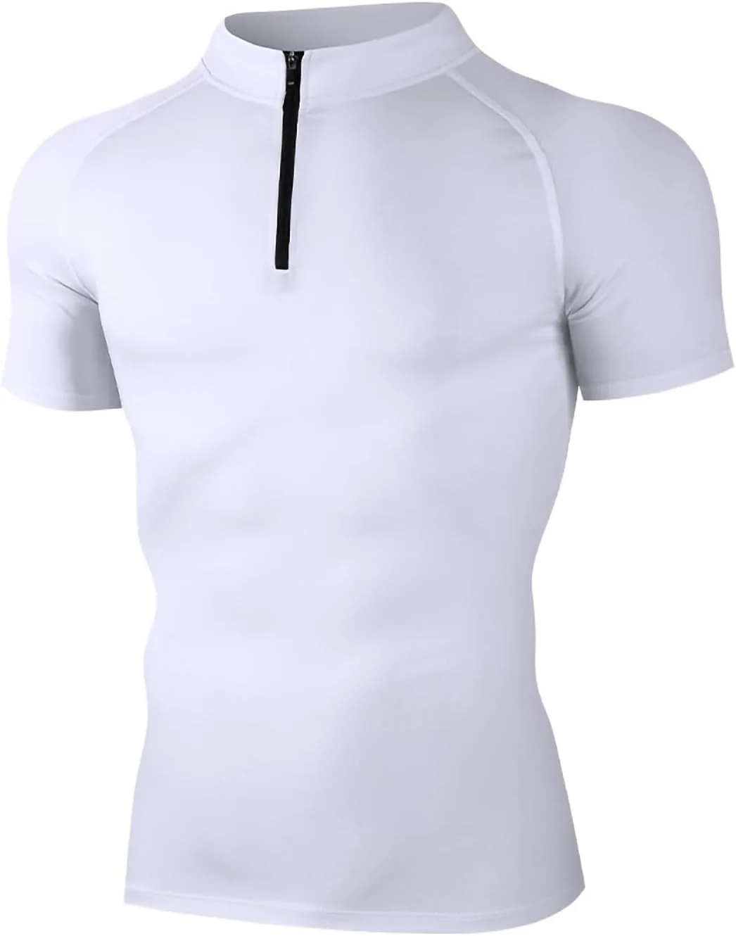 Мужская футболка-поло с коротким рукавом и воротником-стойкой, Slim Fit, быстросохнущая — фото 4