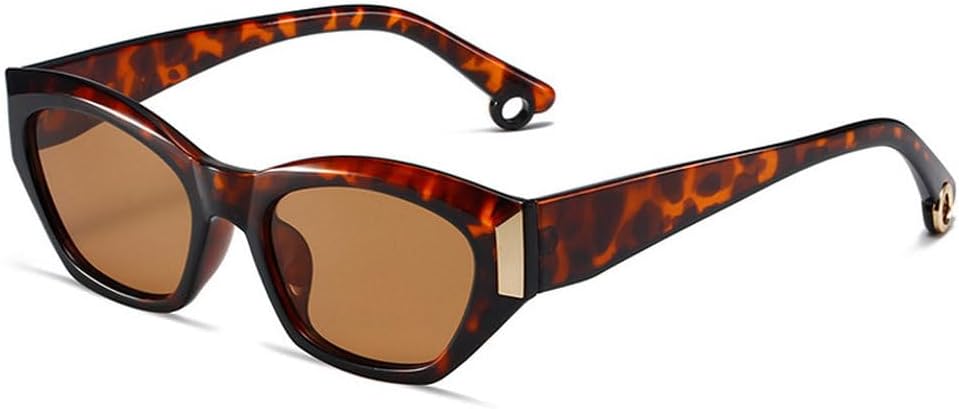 

Женские солнцезащитные очки в винтажной оправе, модные ретро-солнцезащитные очки для женщин с защитой от УФ-излучения UV400, мужские защитные очки HYYZZC, Leopard-brown