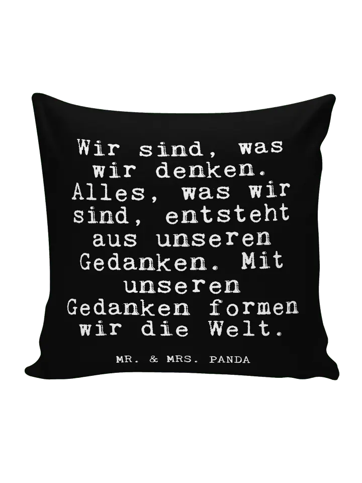 

Подушка Mr & Mrs Panda 40x40 Wir sind was wir, черный