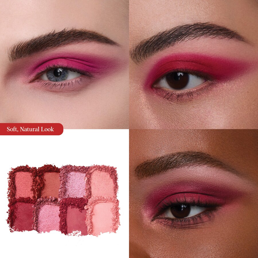 Палетка теней для век Color Story HUNG VANNGO BEAUTY, 8 x 0.06 oz/1.8 g, Rebellious Red & Pink — фото 2