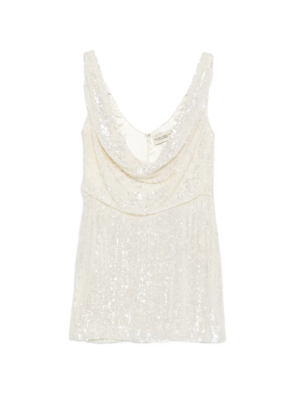 

Мини-платье с драпированным вырезом The New Arrivals Ilkyaz Ozel, белый