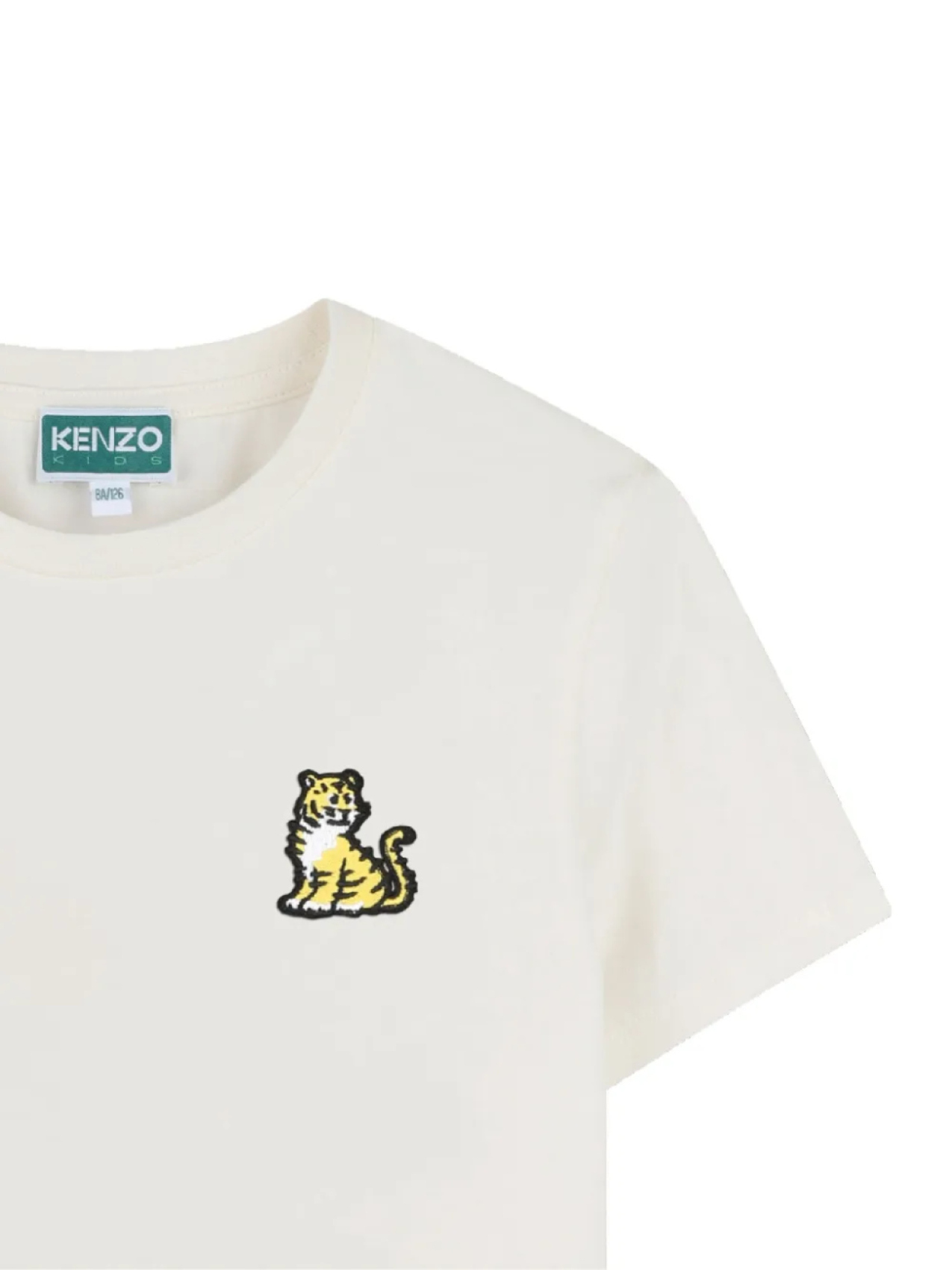 Kenzo Kids футболка с вышивкой Tiger, белый — фото 3