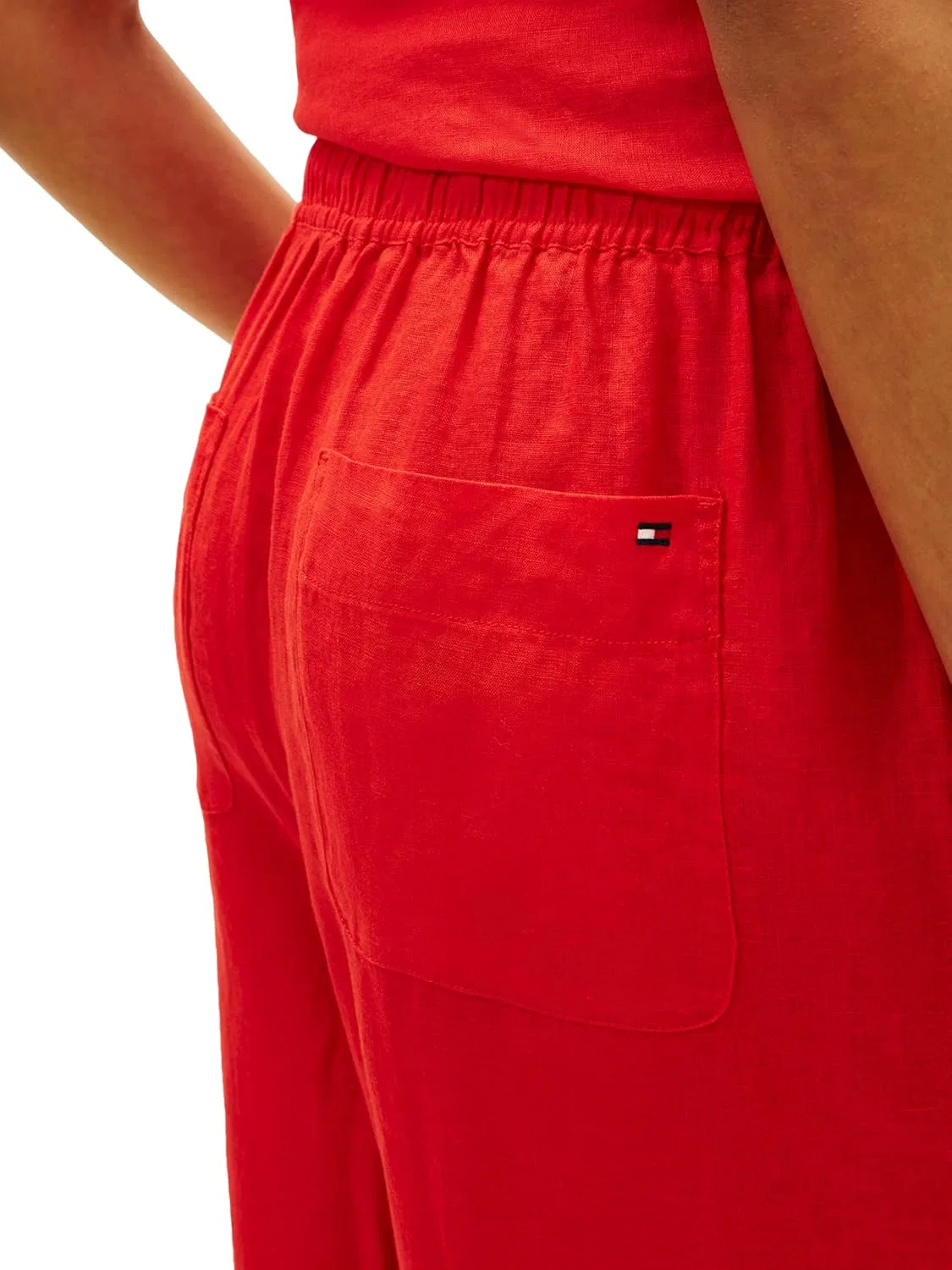Женские брюки Tommy Hilfiger из 100% льна, широкие, повседневные, с карманами — фото 2