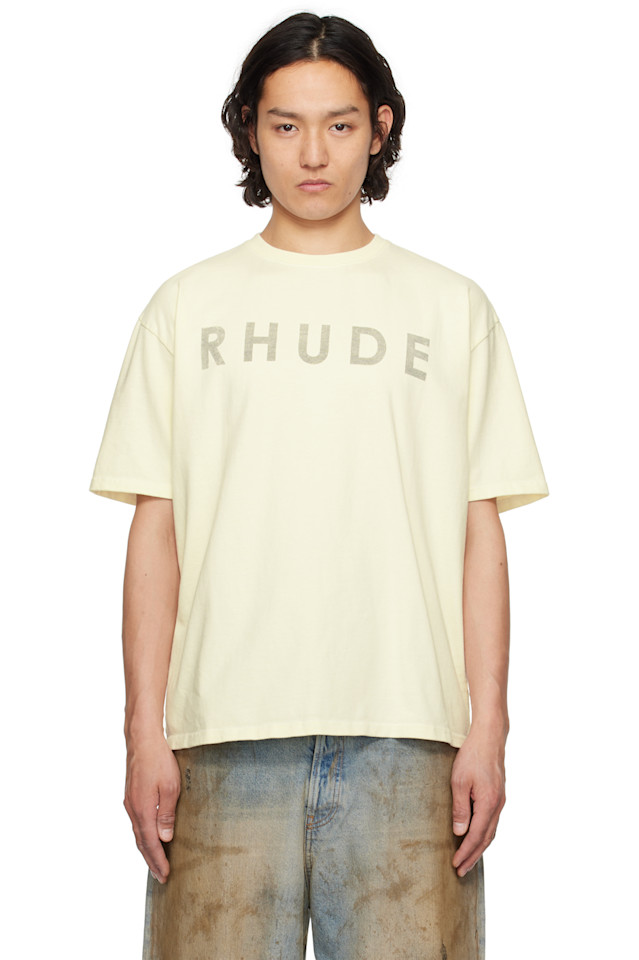 

Футболка с винтажным логотипом Rhude, белый