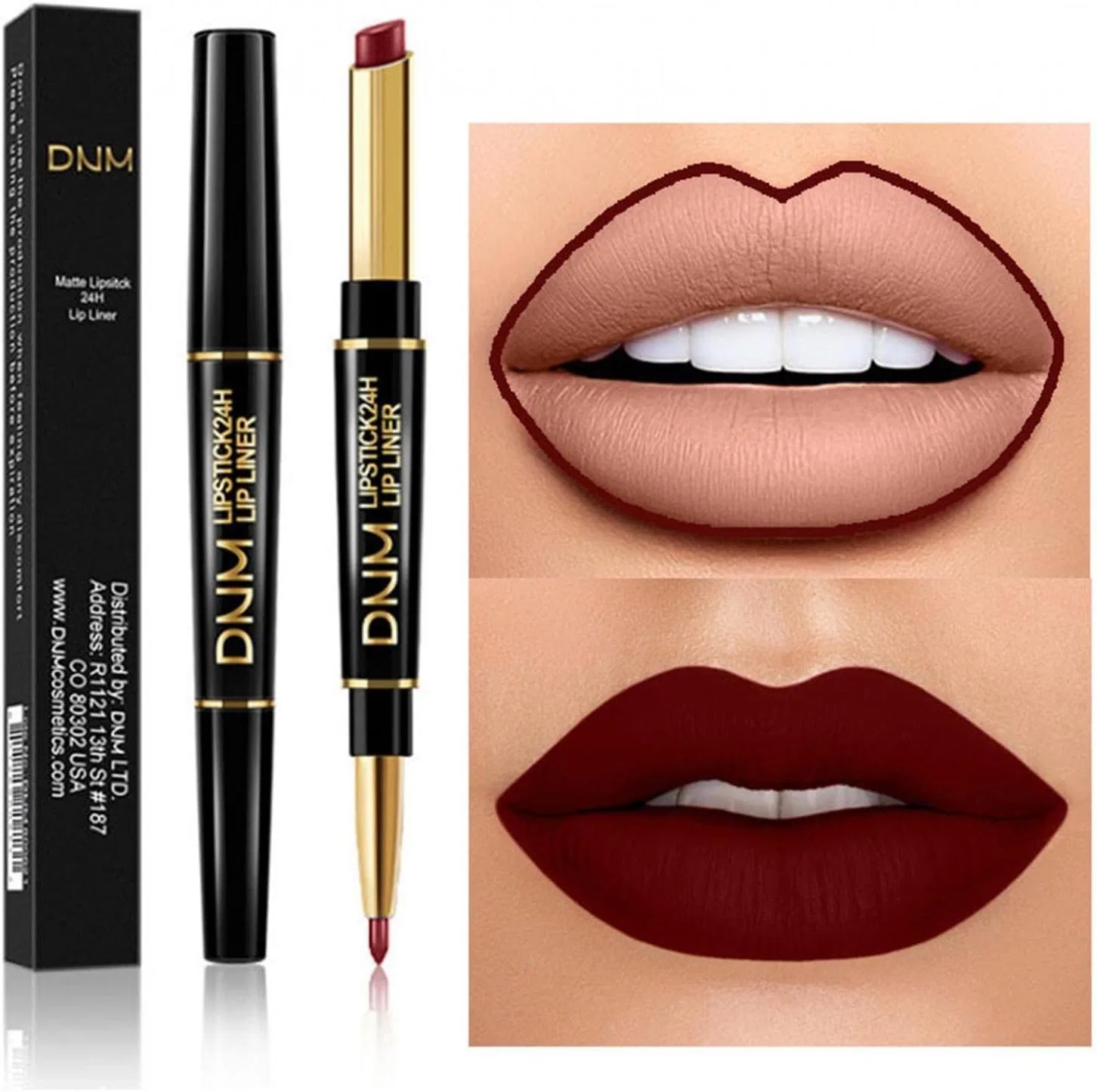 Тональный бальзам для губ Foreted Double Head Lip Liner Red