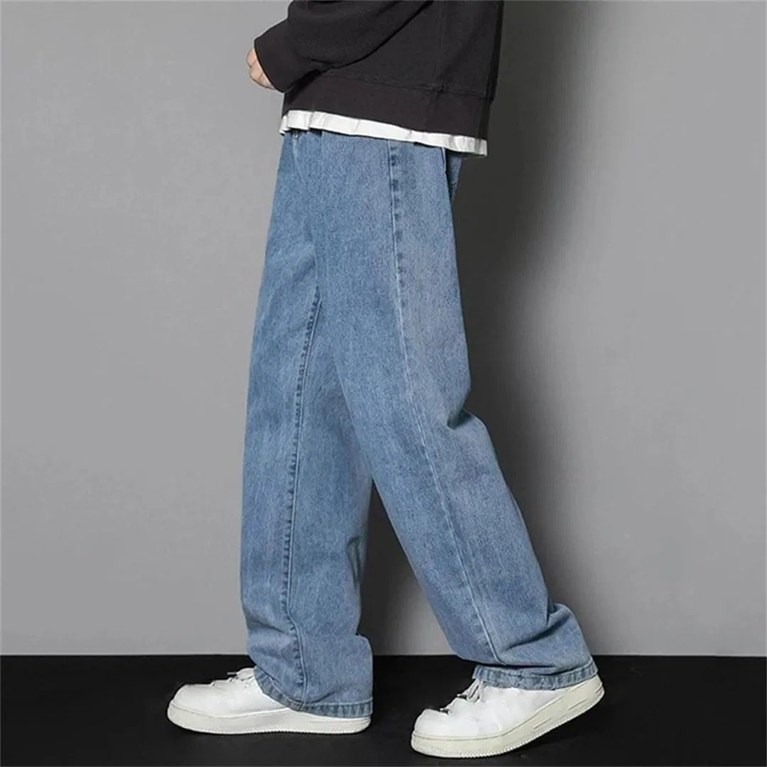 Джинсы свободные Straight Leg Casual, Серый — фото 2