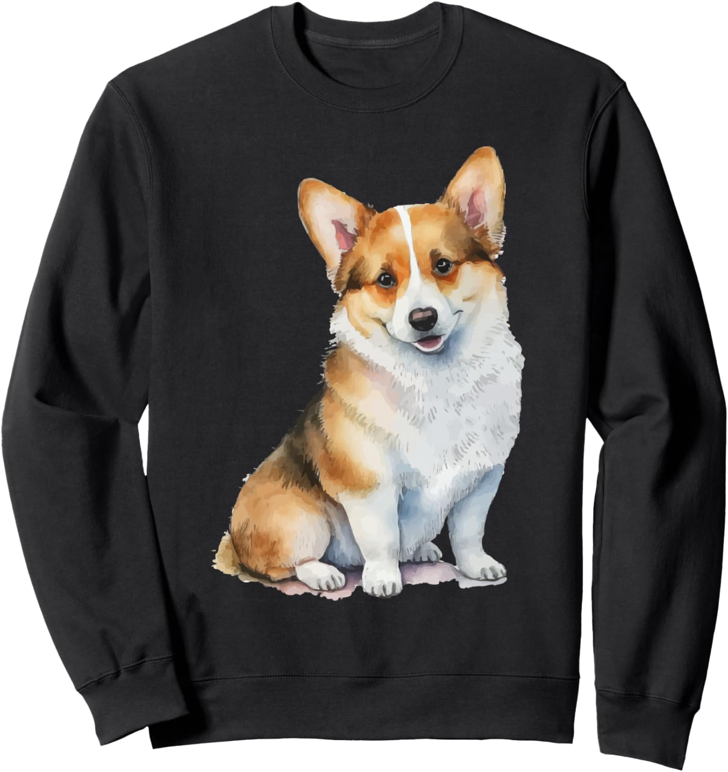 

Толстовка с акварельным рисунком вельш-корги для любителей собак Welsh Corgi Pembroke Motif For Pwc Dog Owners | Welsh Corgi Pem, черный