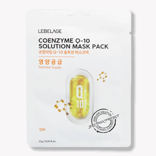 

Питательная тканевая маска для лица с коэнзимом Coenzyme Q-10 Solution Mask LEBELAGE