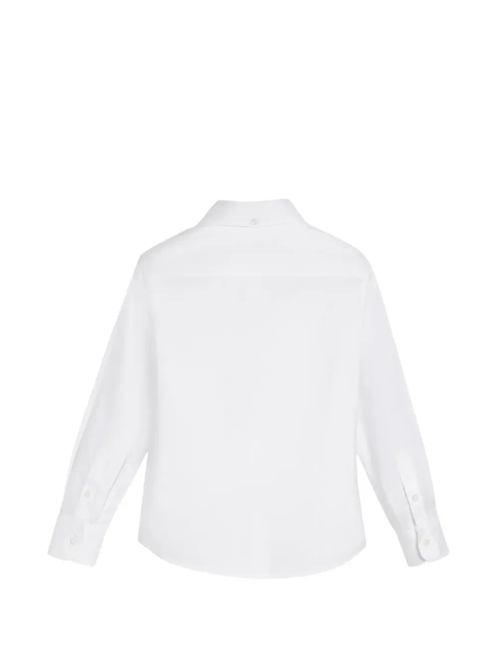Рубашка из хлопковой саржи Brunello Cucinelli Kids, белый — фото 2
