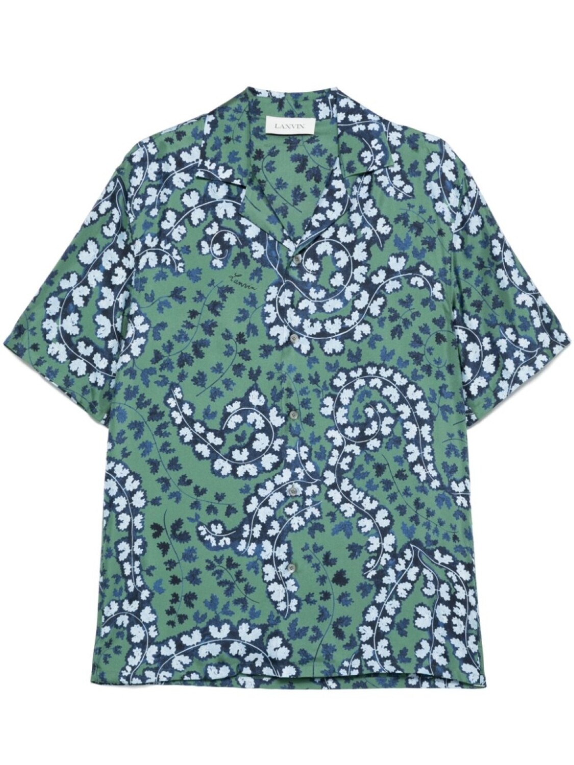 

Рубашка с рисунком в виде листьев от Lanvin, зеленый