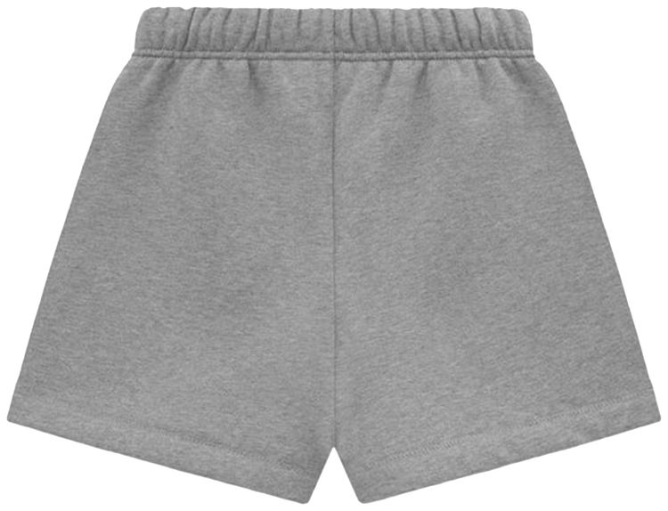 Детские флисовые футбольные шорты Fear of God Essentials, серый — фото 2