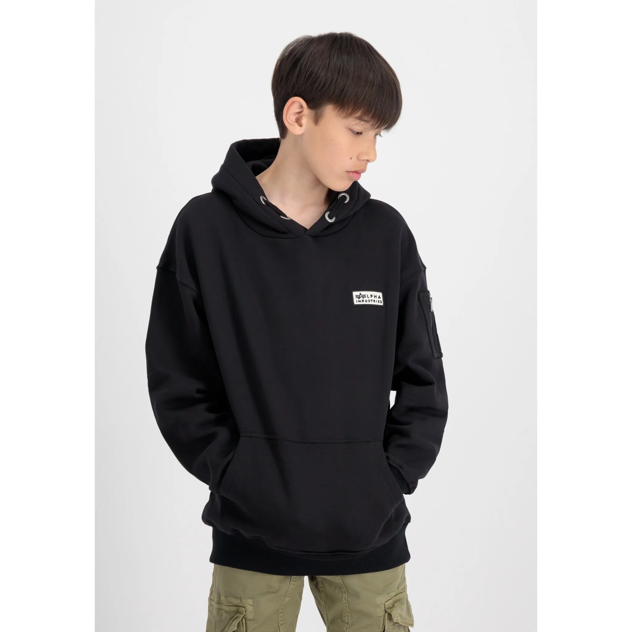 

Толстовка Alpha Industries «Alpha Industries Kids - Толстовки Organics OS Hoodie Kids/Teens», цвет organic black