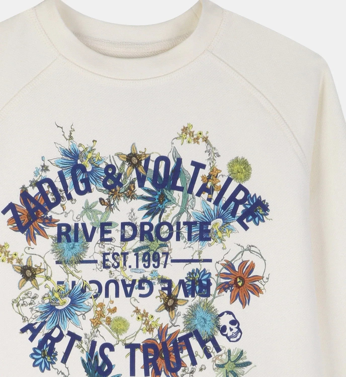 Свитшот с круглым вырезом Zadig&Voltaire Kids, бежевый — фото 3