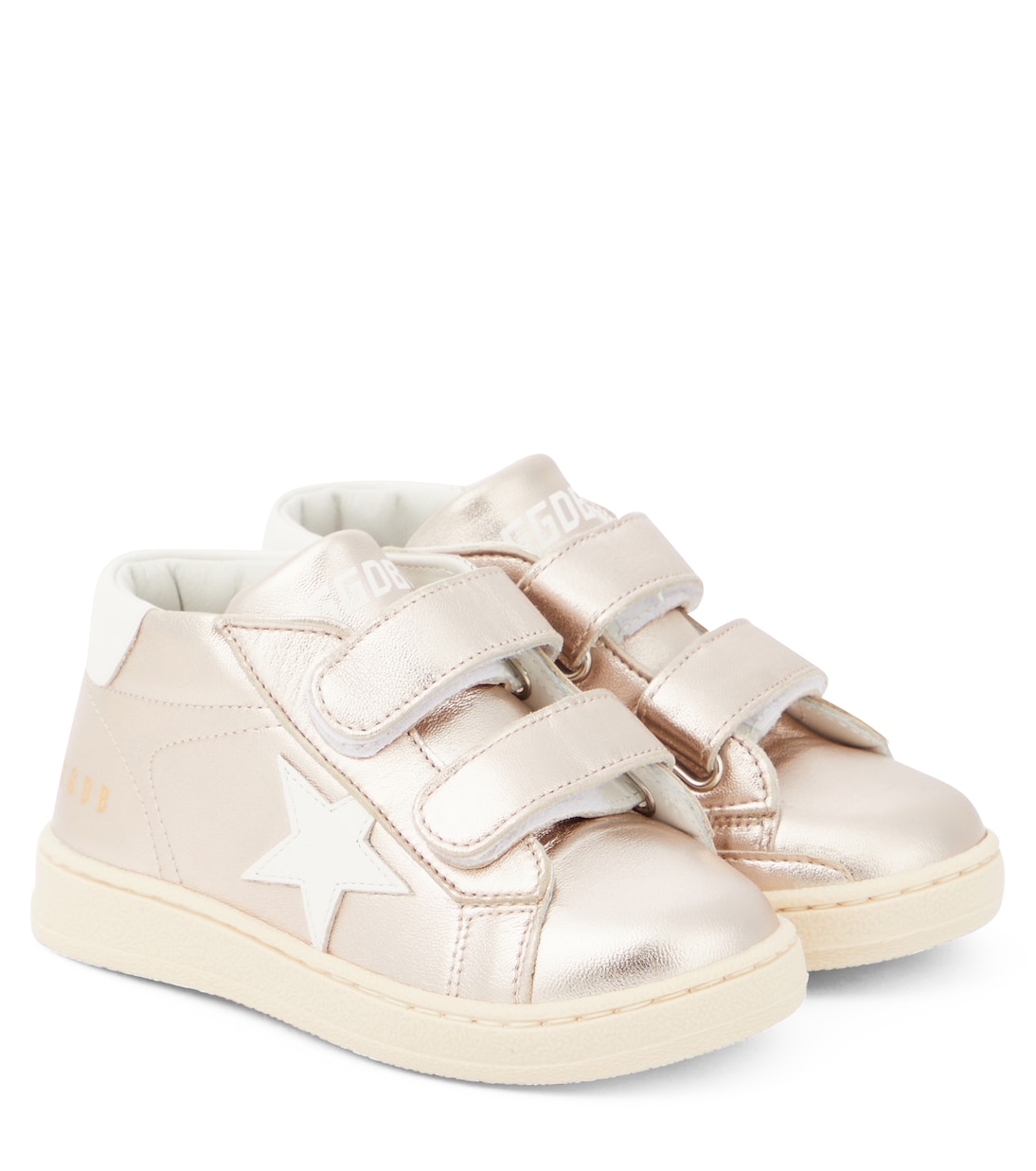 

Кроссовки Baby June из металлизированной кожи Golden Goose Kids, Rose Quartz/White