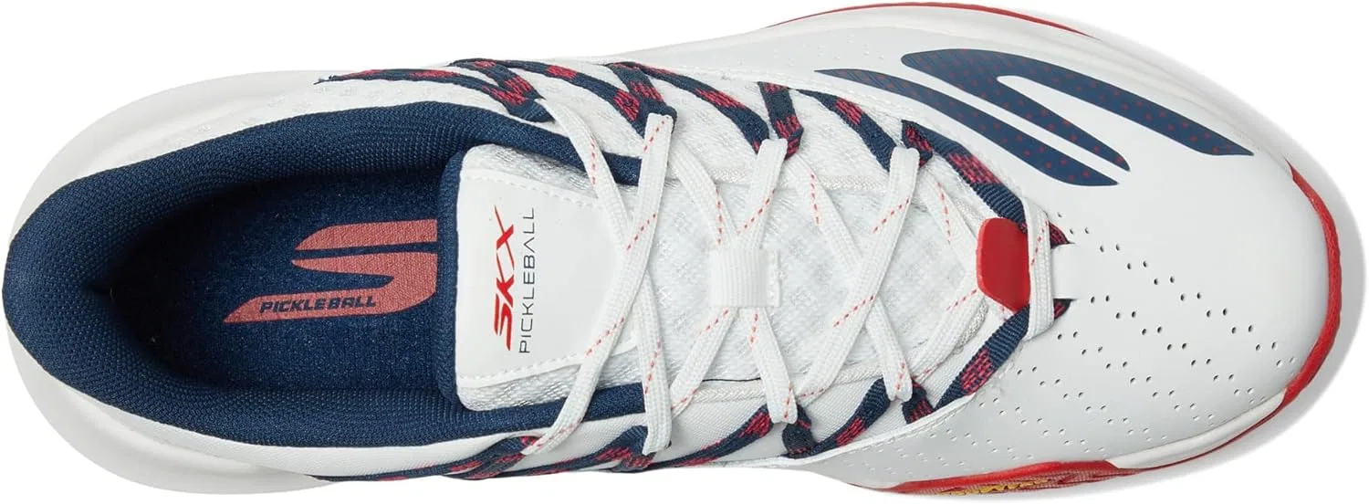 Кроссовки для пиклбола Skechers Viper Court Rally, белый/синий/красный — фото 2