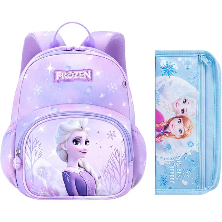 

Disney Студенческий рюкзак из полиэстера небольшой разноцветный, Elsa Dream Purple+Pen Pouch