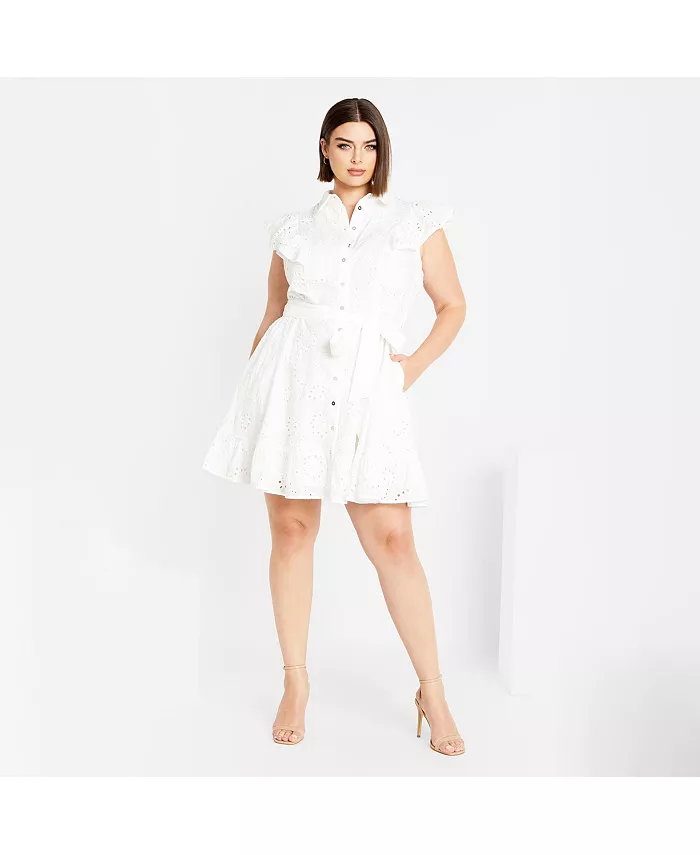 

Платье Casey больших размеров CITY CHIC, белый