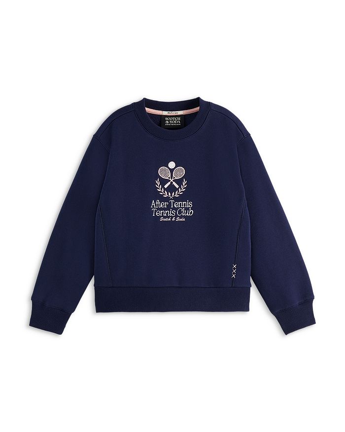 

Детская толстовка After Tennis Tennis Club свободного кроя - для малышей и детей постарше Scotch & Soda, синий
