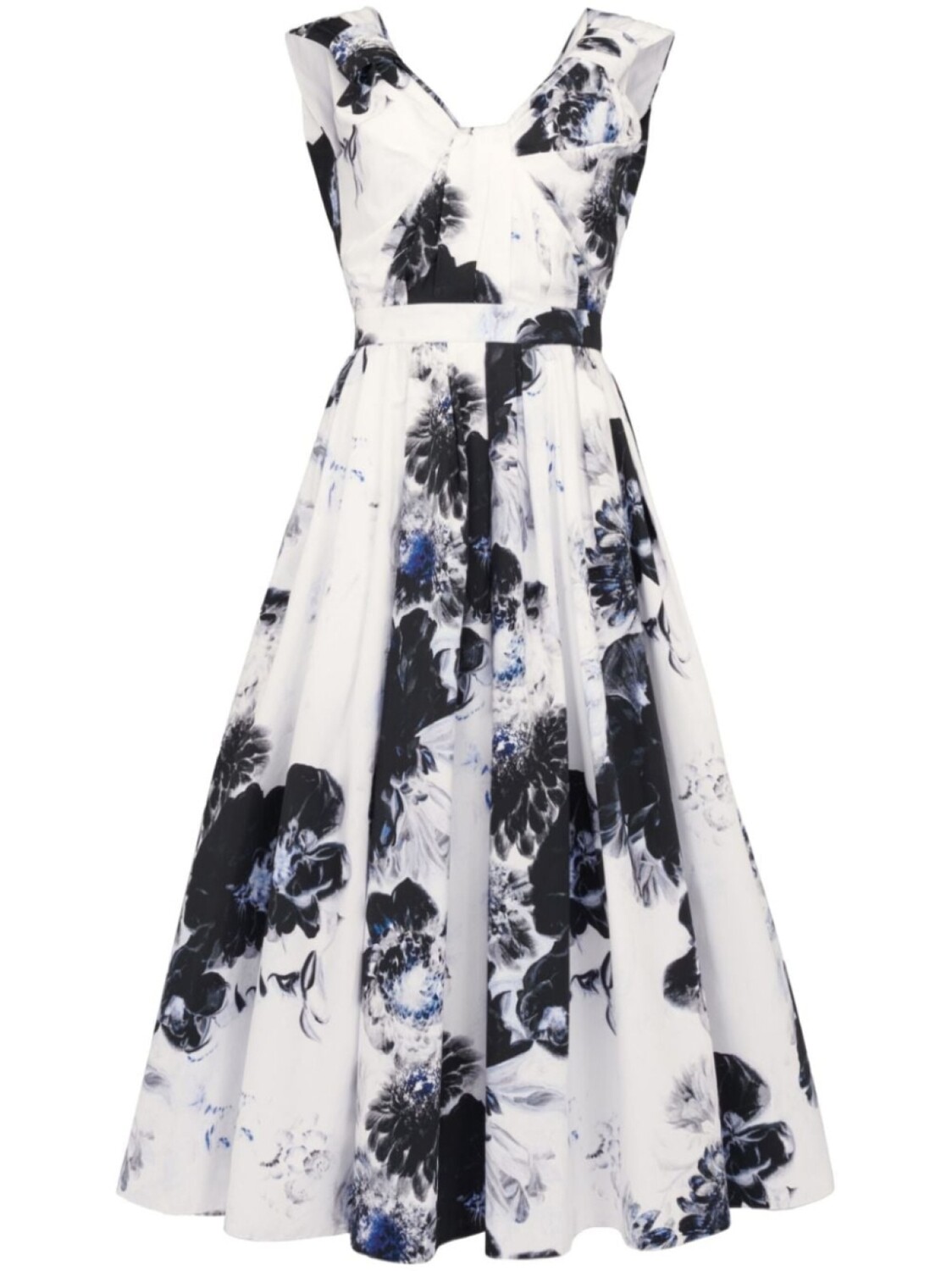 

Alexander McQueen платье миди Chiaroscuro с узлом, белый