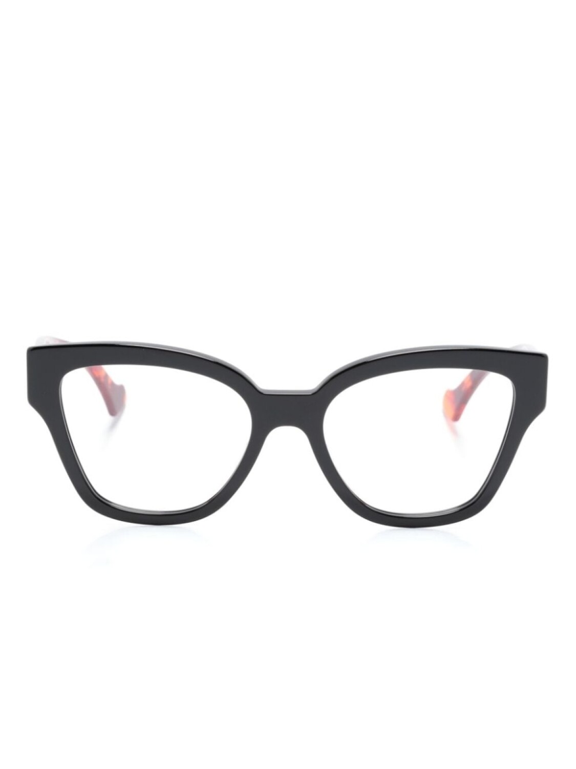

Gucci Eyewear Double G rectangular-frame glasses, черный